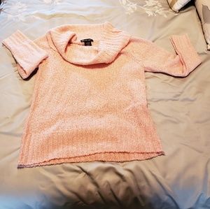 Pink cowl neck sweater
